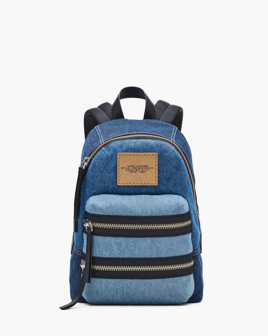de biker colorblock denim medium rugzak