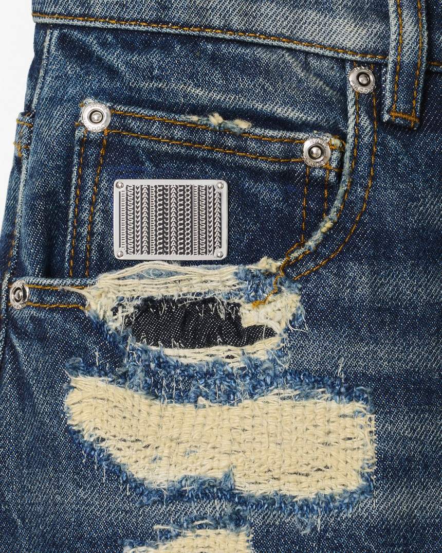 de rip and repair rechte jeans