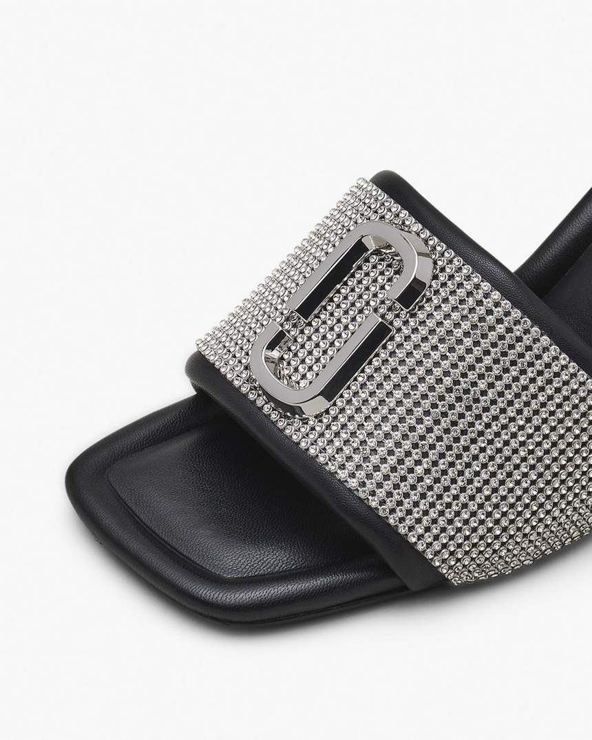 de j marc sandaal met strass steentjes en hak
