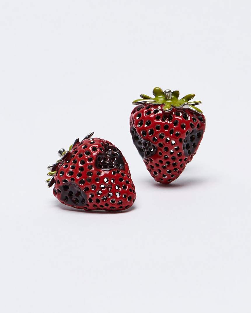yproject oorbellen met gekneusde aardbeien