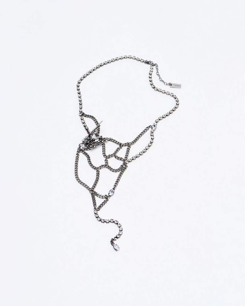 yproject trapped butterfly necklace