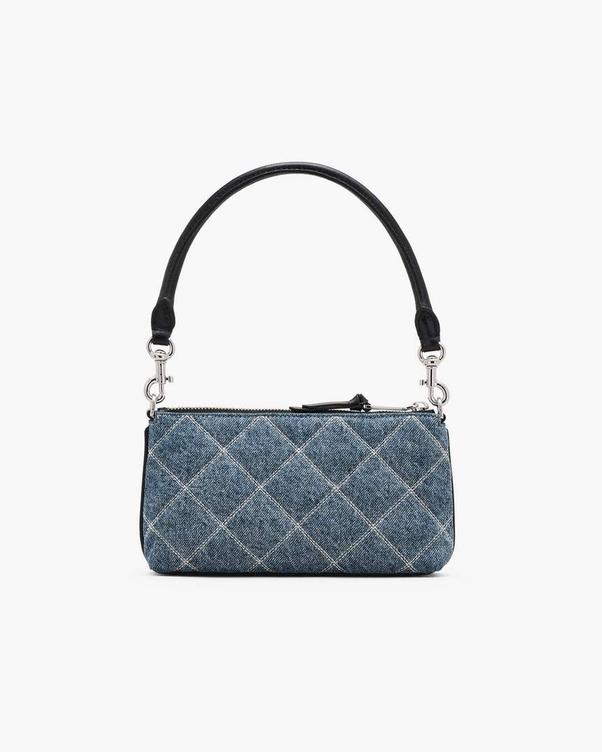 de gewatteerde denim snapshot converteerbare schoudertas