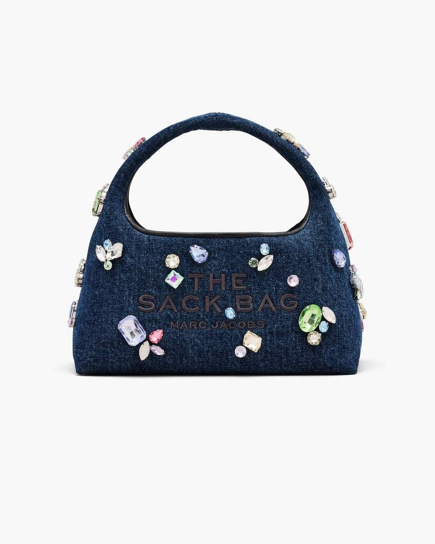 de gem denim mini sack bag