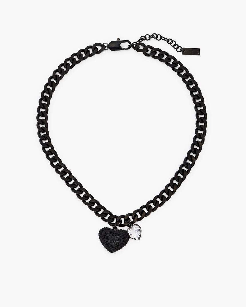 de hartvormige ballon-pavé ketting