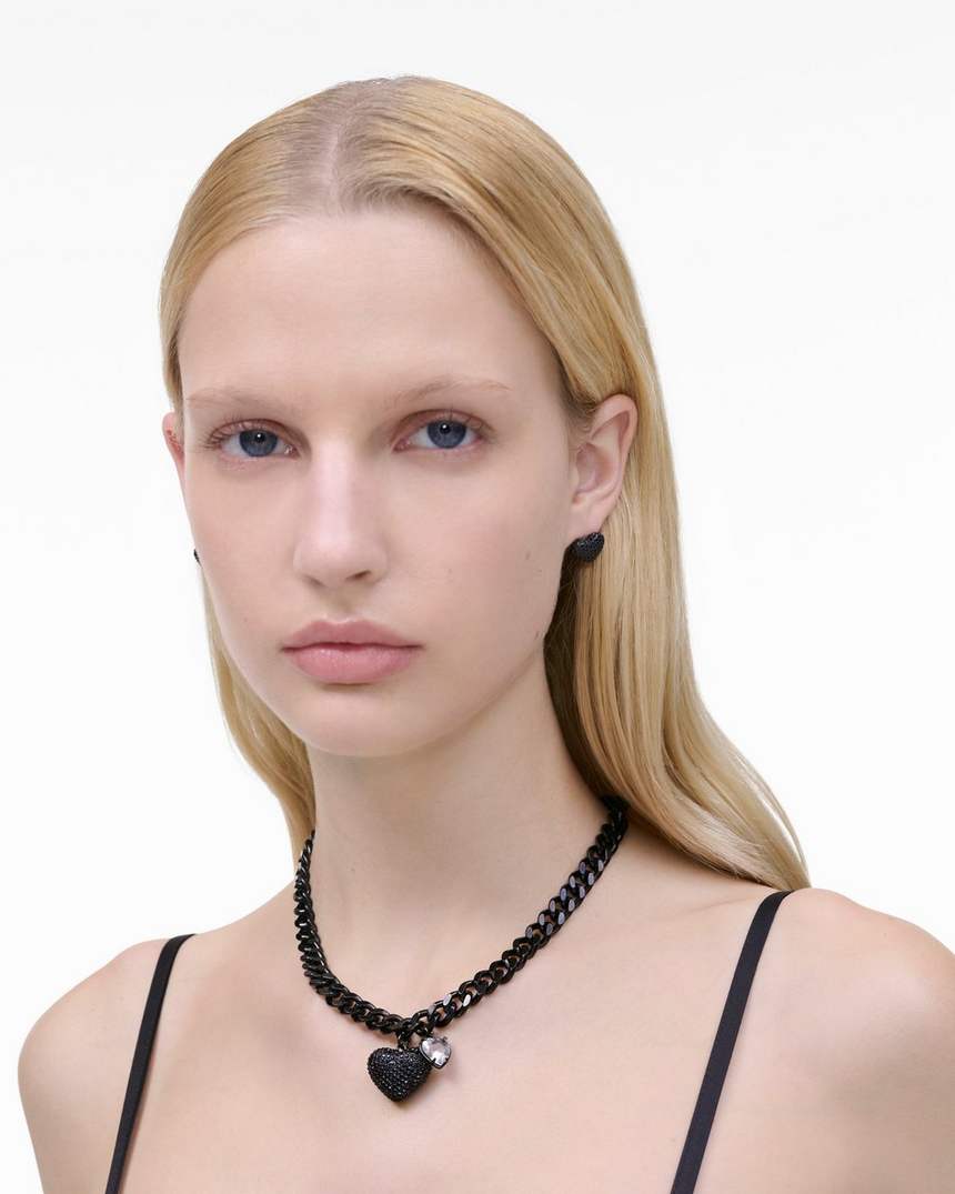 de hartvormige ballon-pavé ketting