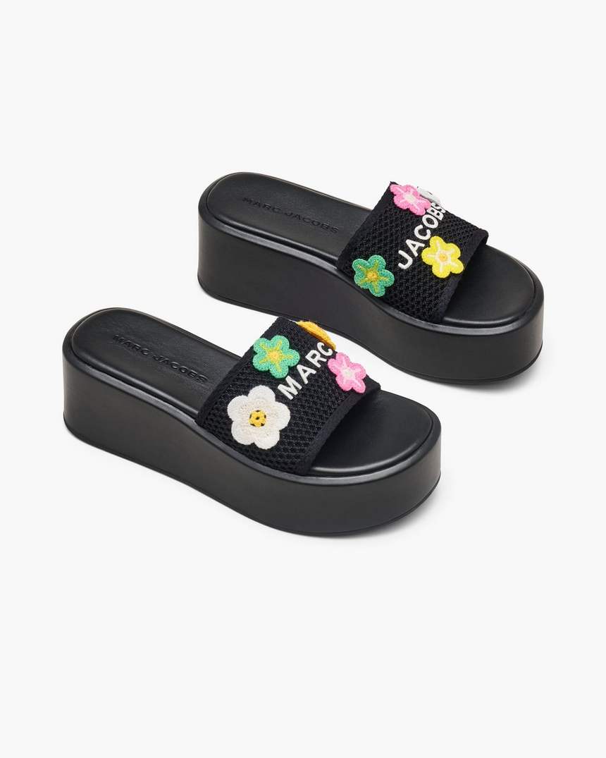 de daisy crochet platform sandal