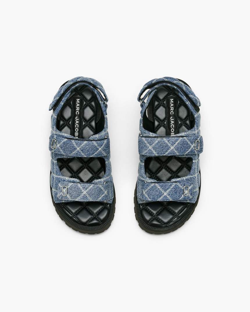 de gewatteerde denim sunny sandaal