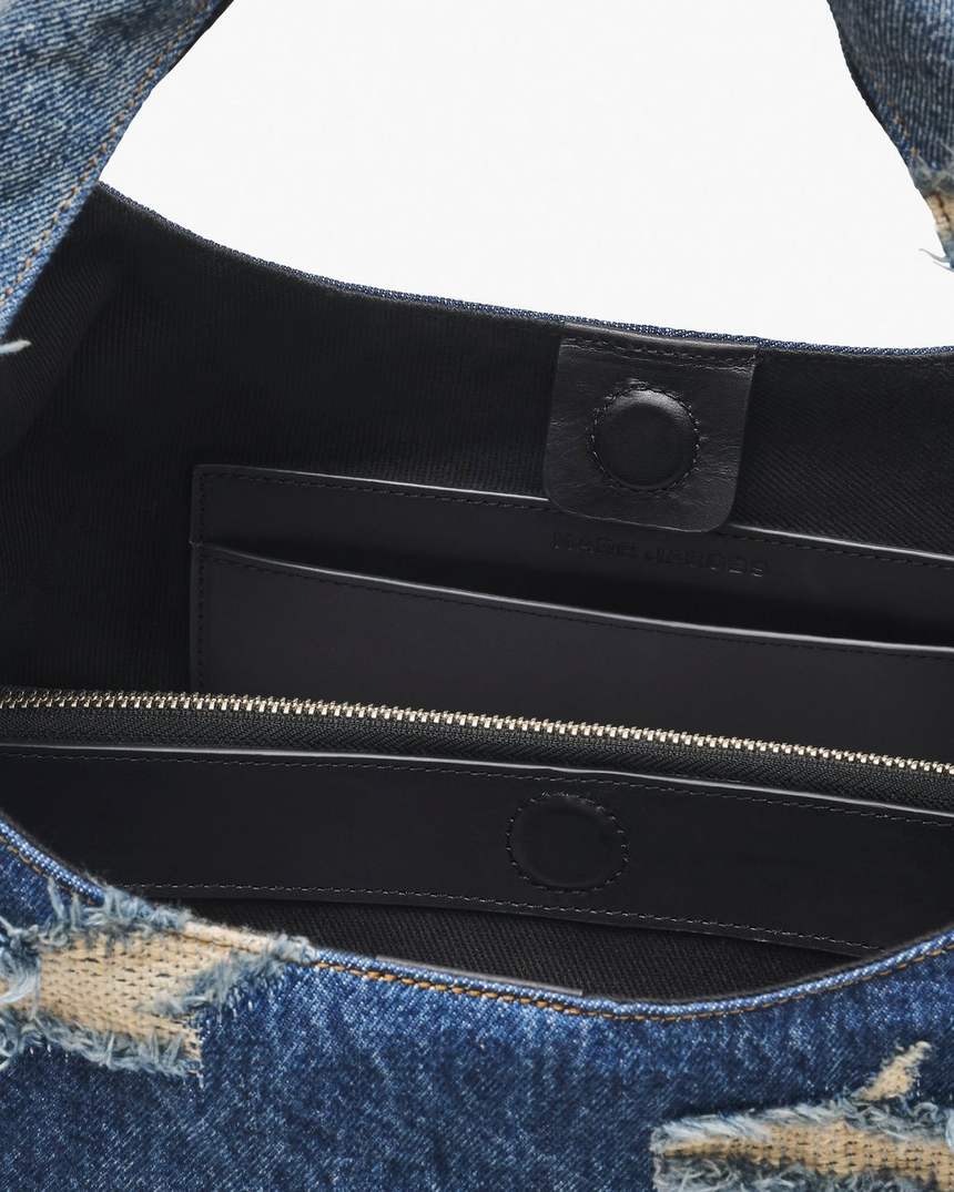 de rip and repair denim sack bag