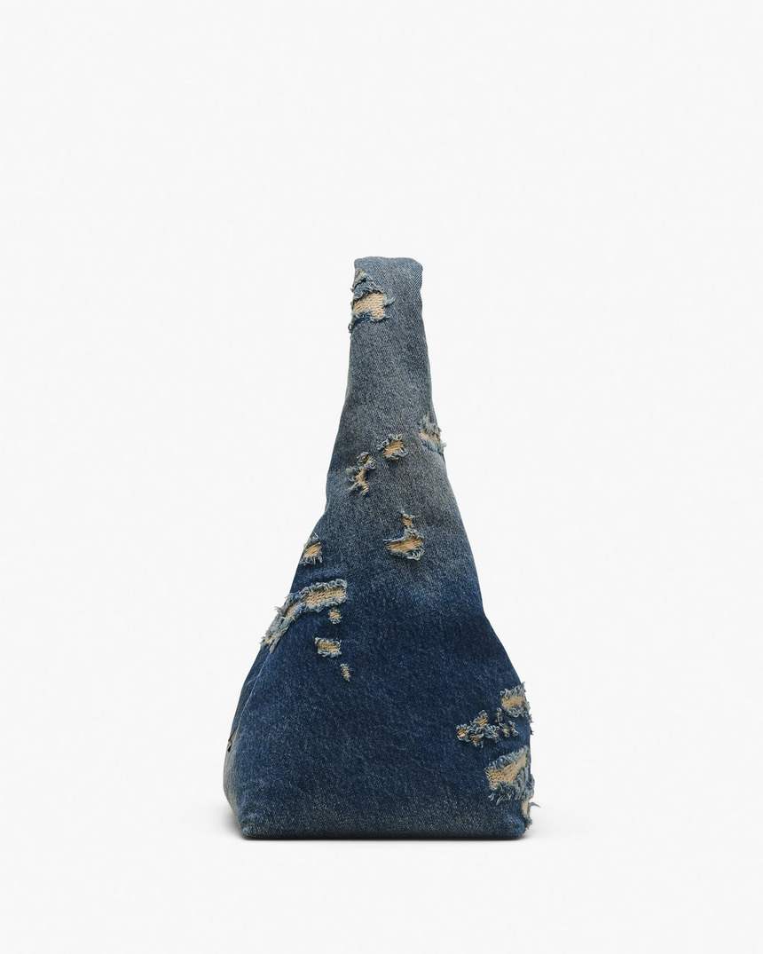 de rip and repair denim sack bag