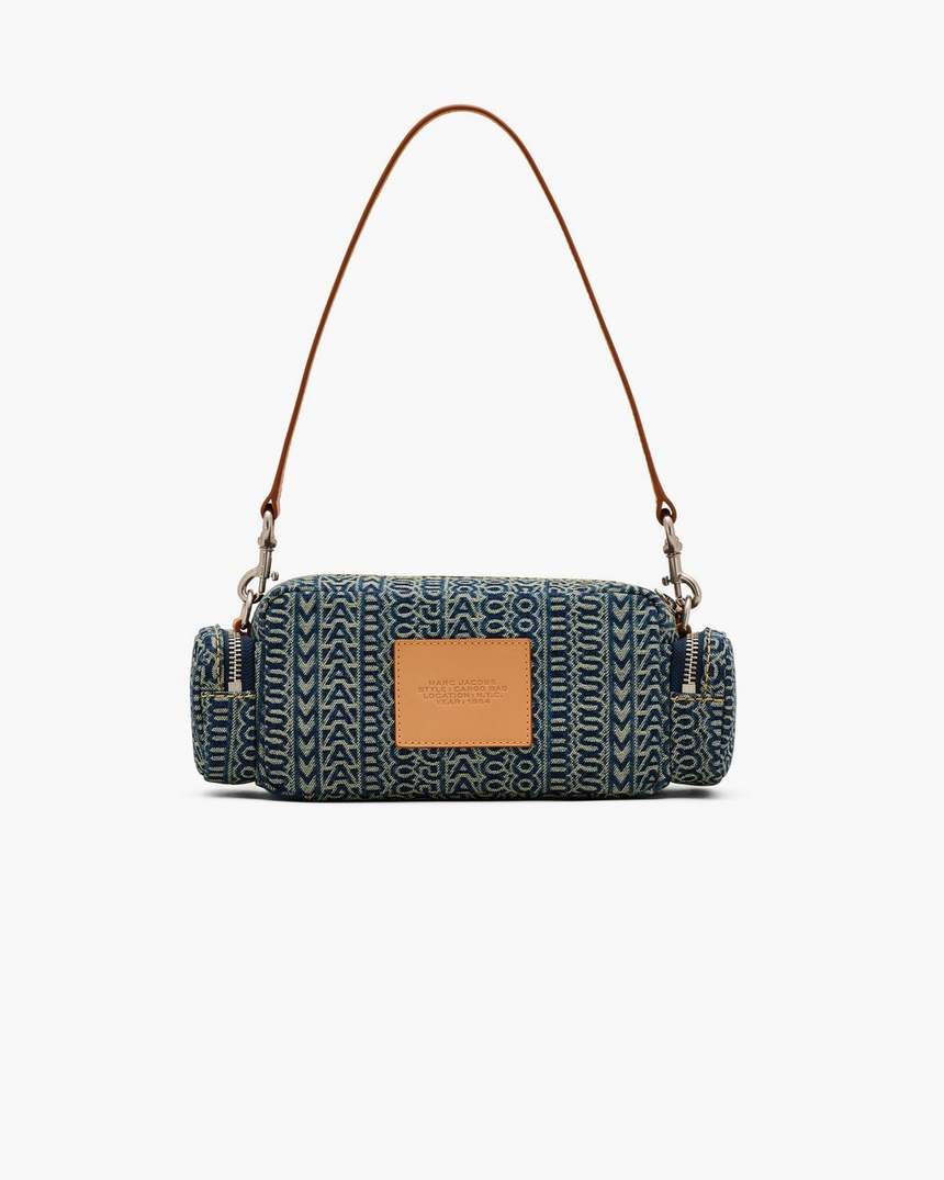 de cargo monogram denim schoudertas