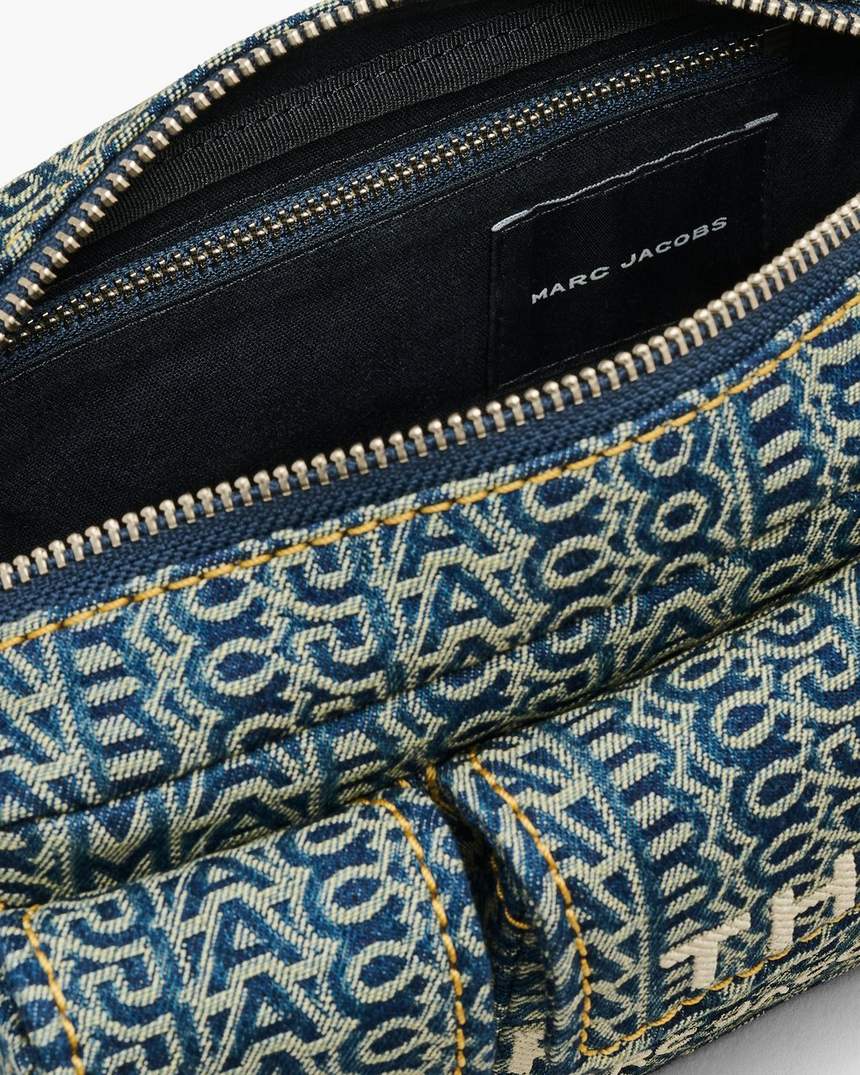 de cargo monogram denim schoudertas