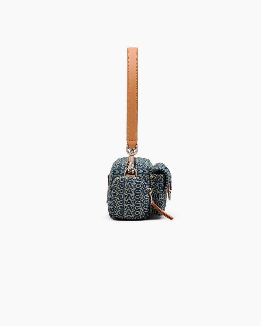 de cargo monogram denim schoudertas