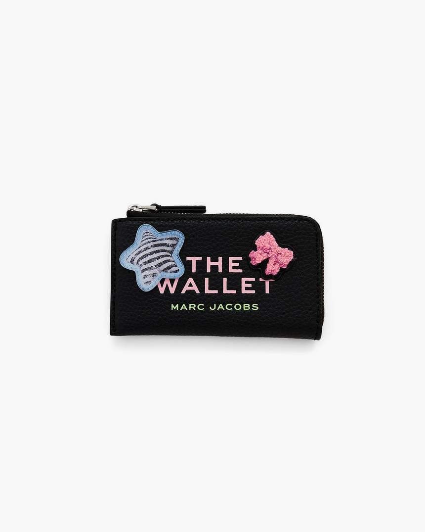 de sticker patch top zip multi wallet