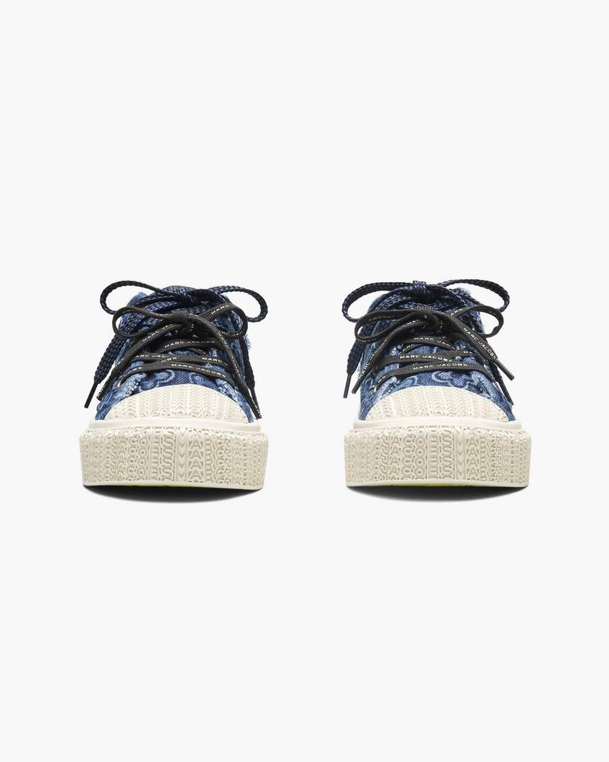 de puffy daisy denim sneaker mule