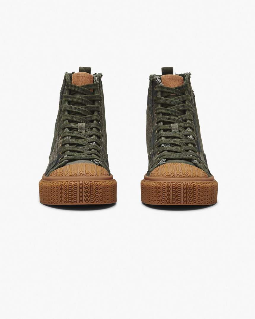 de camo jacquard high top sneaker