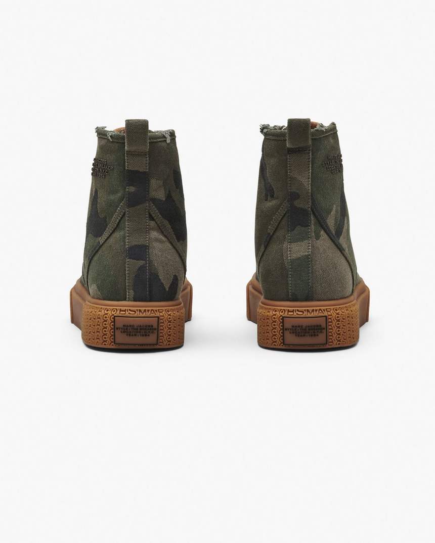 de camo jacquard high top sneaker