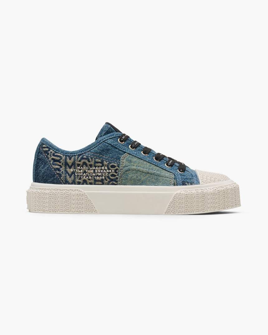de gedeconstrueerde denim sneaker