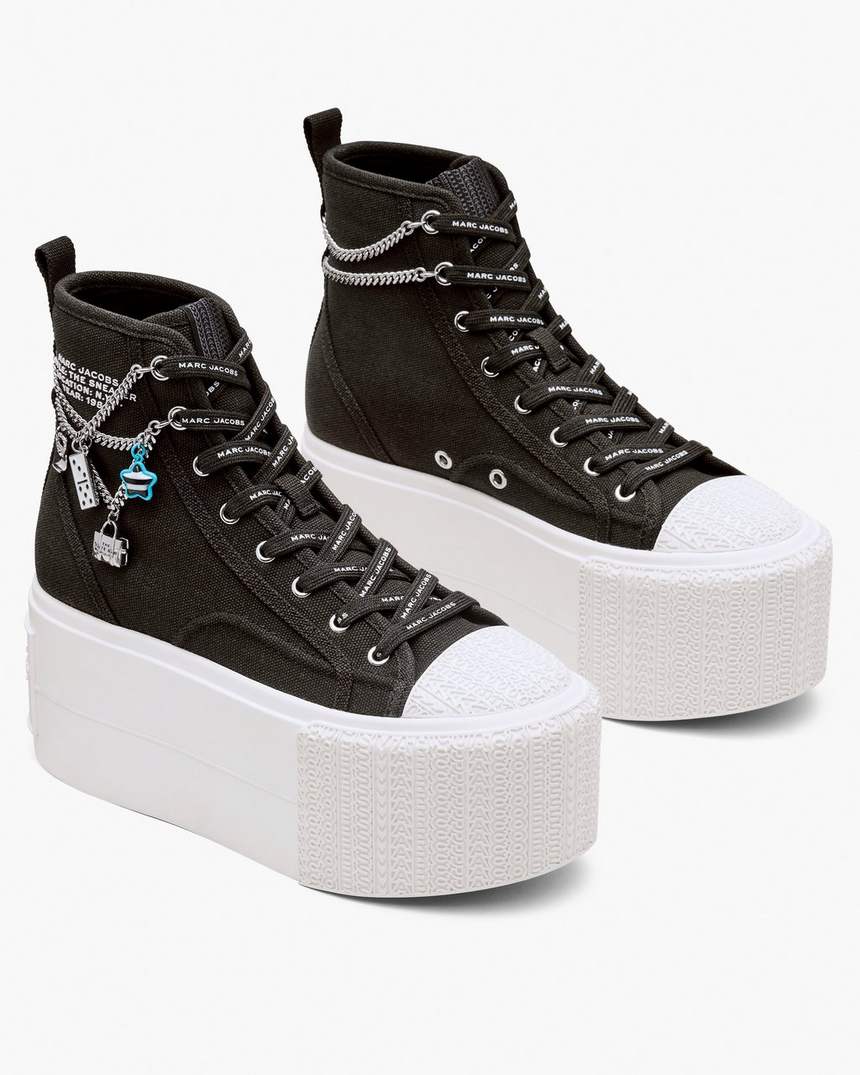 de sticker charm platform high top sneaker