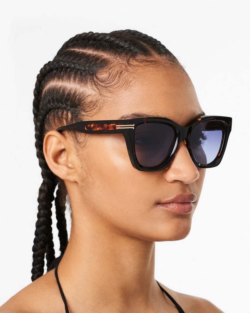 icon edge oversized vierkante zonnebril