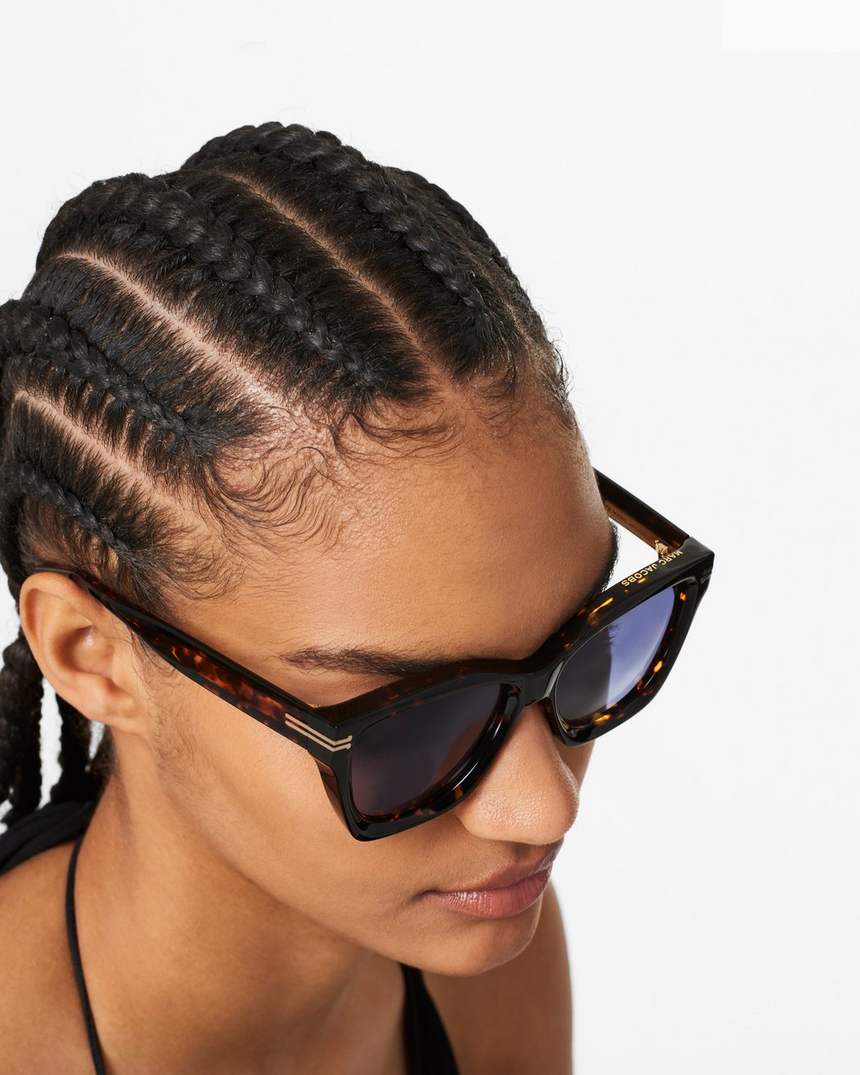 icon edge oversized vierkante zonnebril