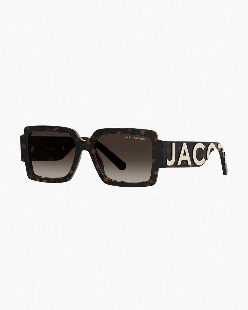 de marc jacobs bold logo square zonnebril