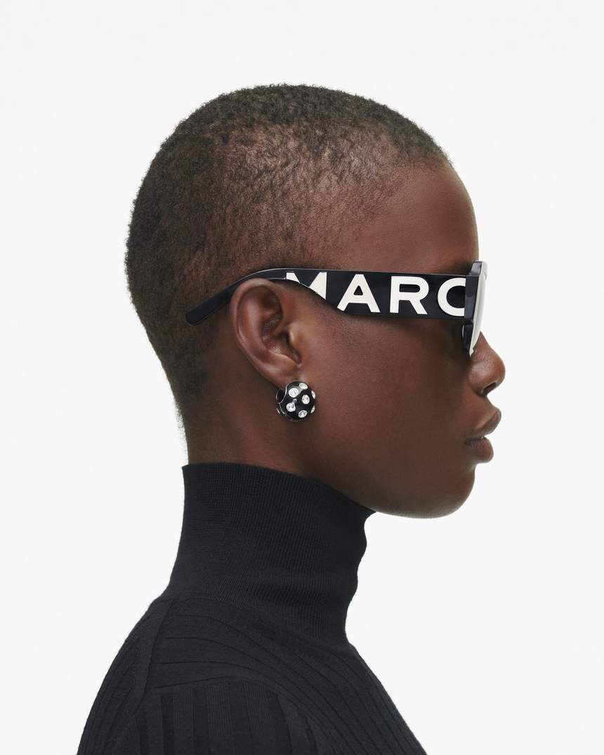 de marc jacobs bold logo square zonnebril