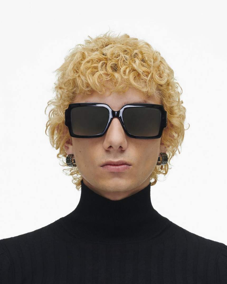 de marc jacobs bold logo square zonnebril