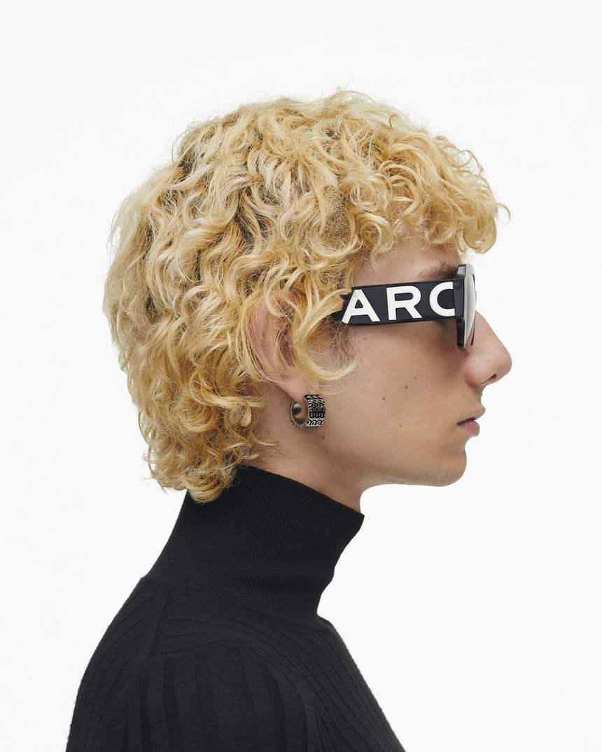 de marc jacobs bold logo square zonnebril