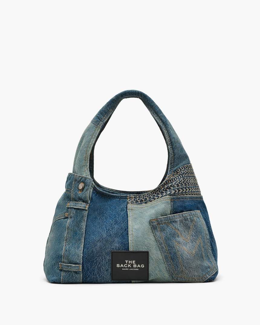 de gedemonteerde denim zaktas
