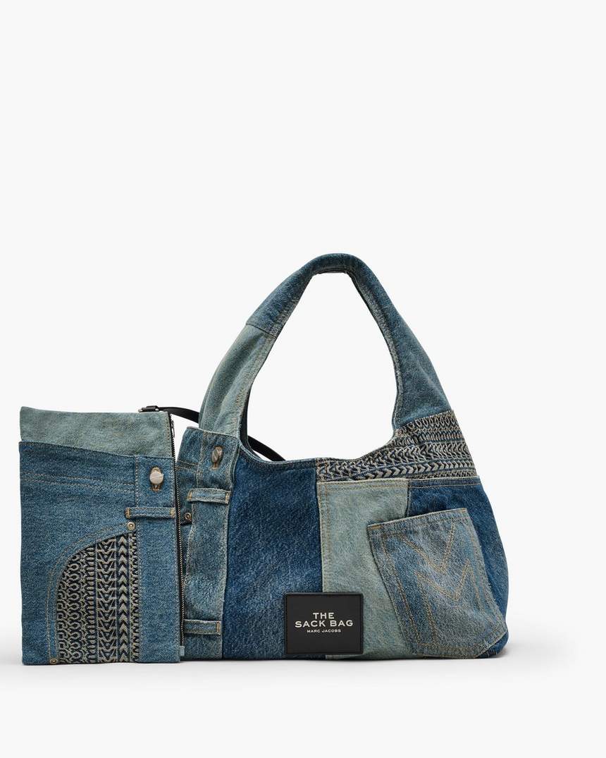 de gedemonteerde denim zaktas