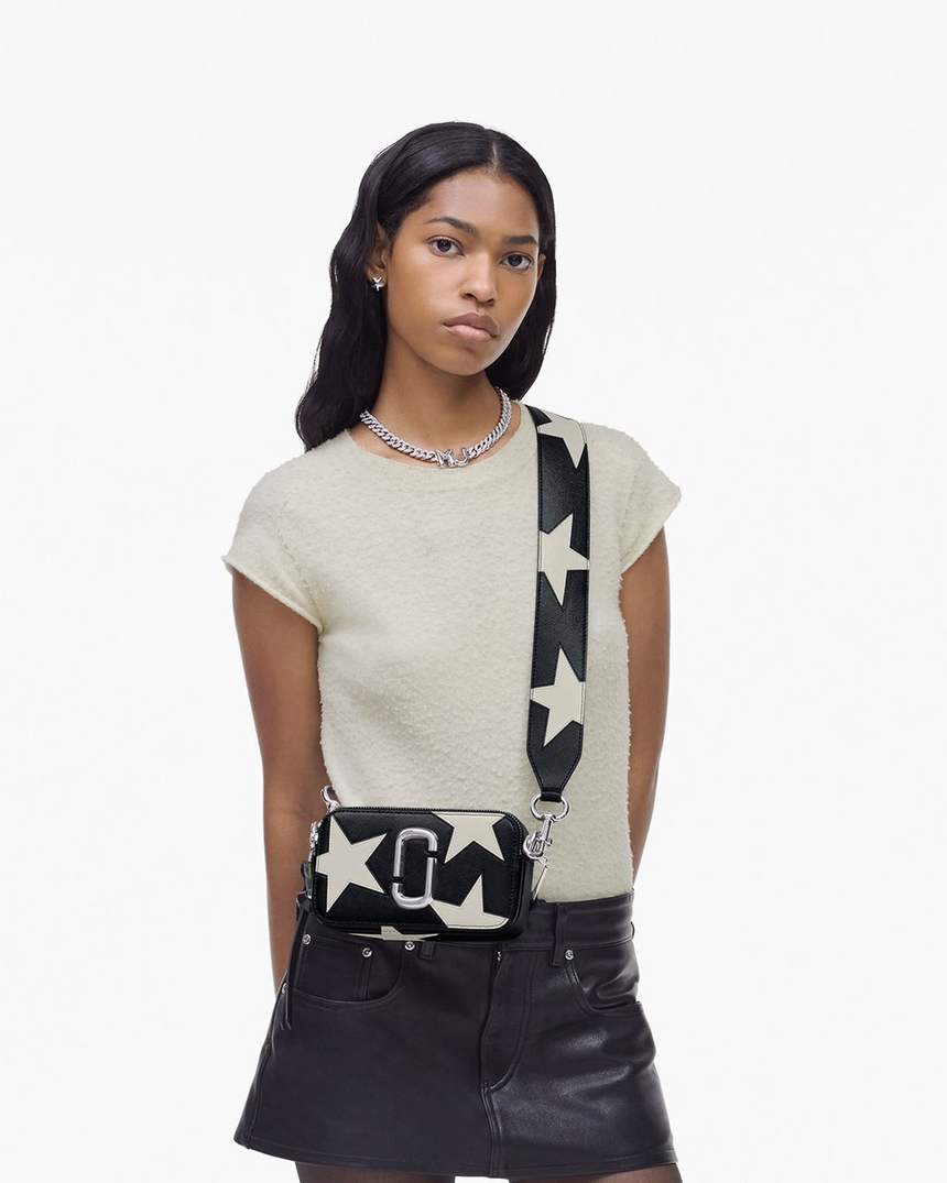 de star patchwork leather snapshot
