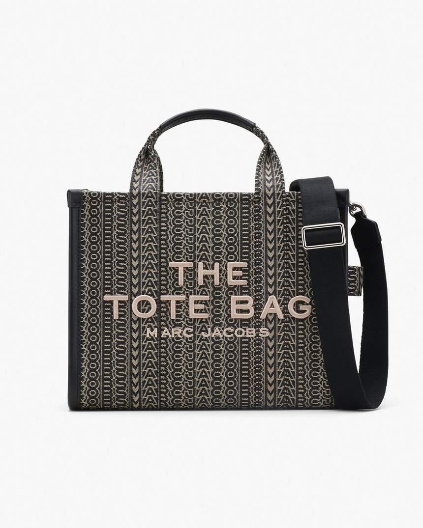 de monogram jacquard medium tote bag