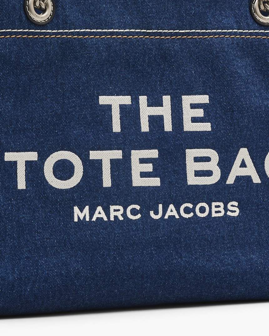 de denim chain medium tote bag