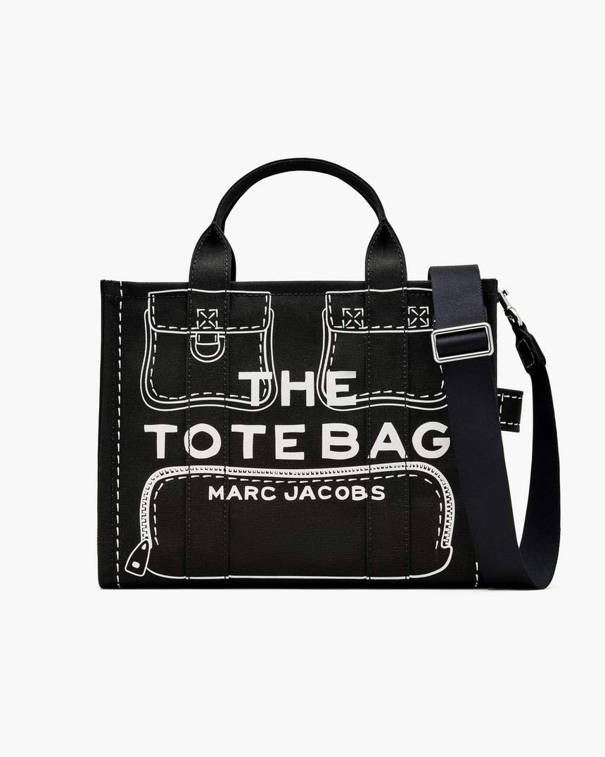 de trompe loeil cargo canvas medium tote bag