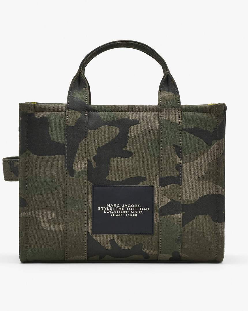 de camo jacquard medium tote bag