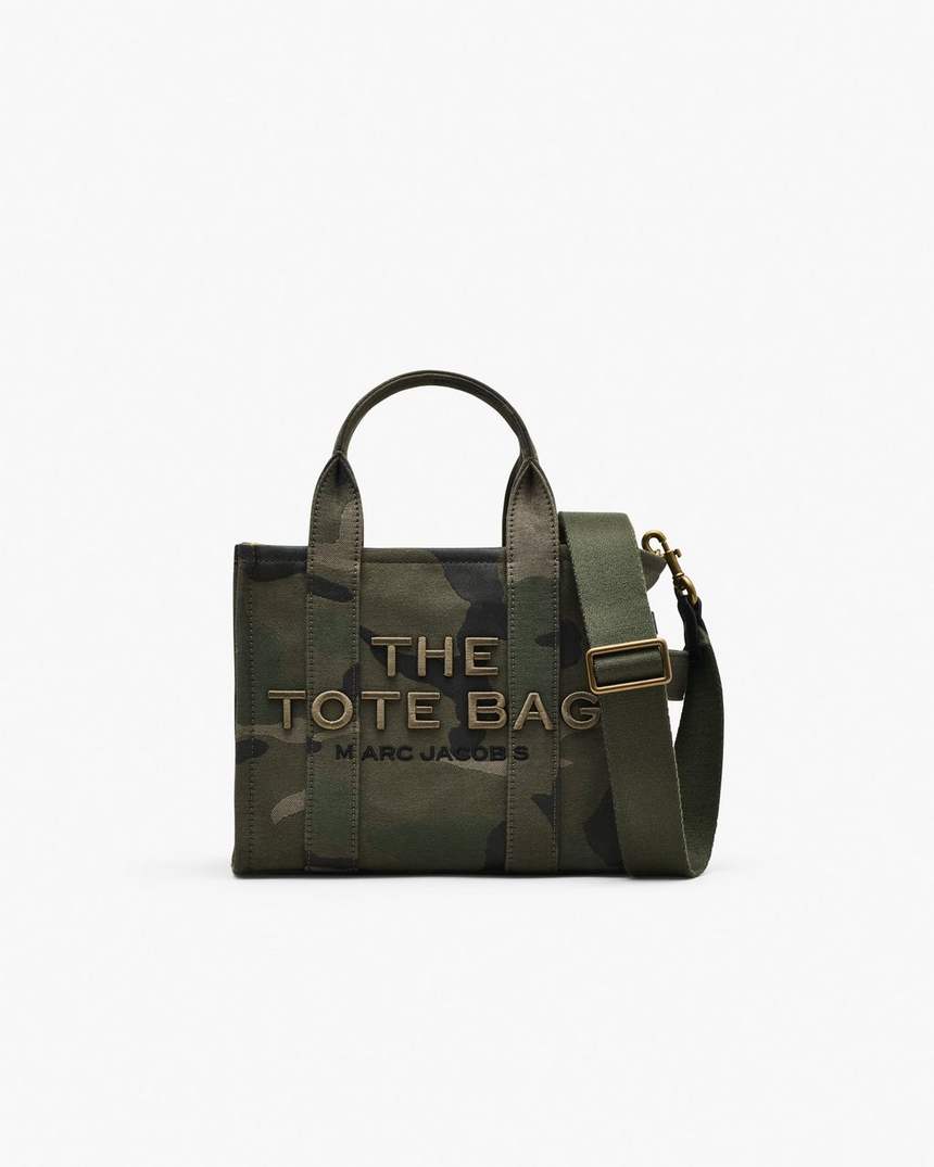 de camo jacquard kleine tote bag