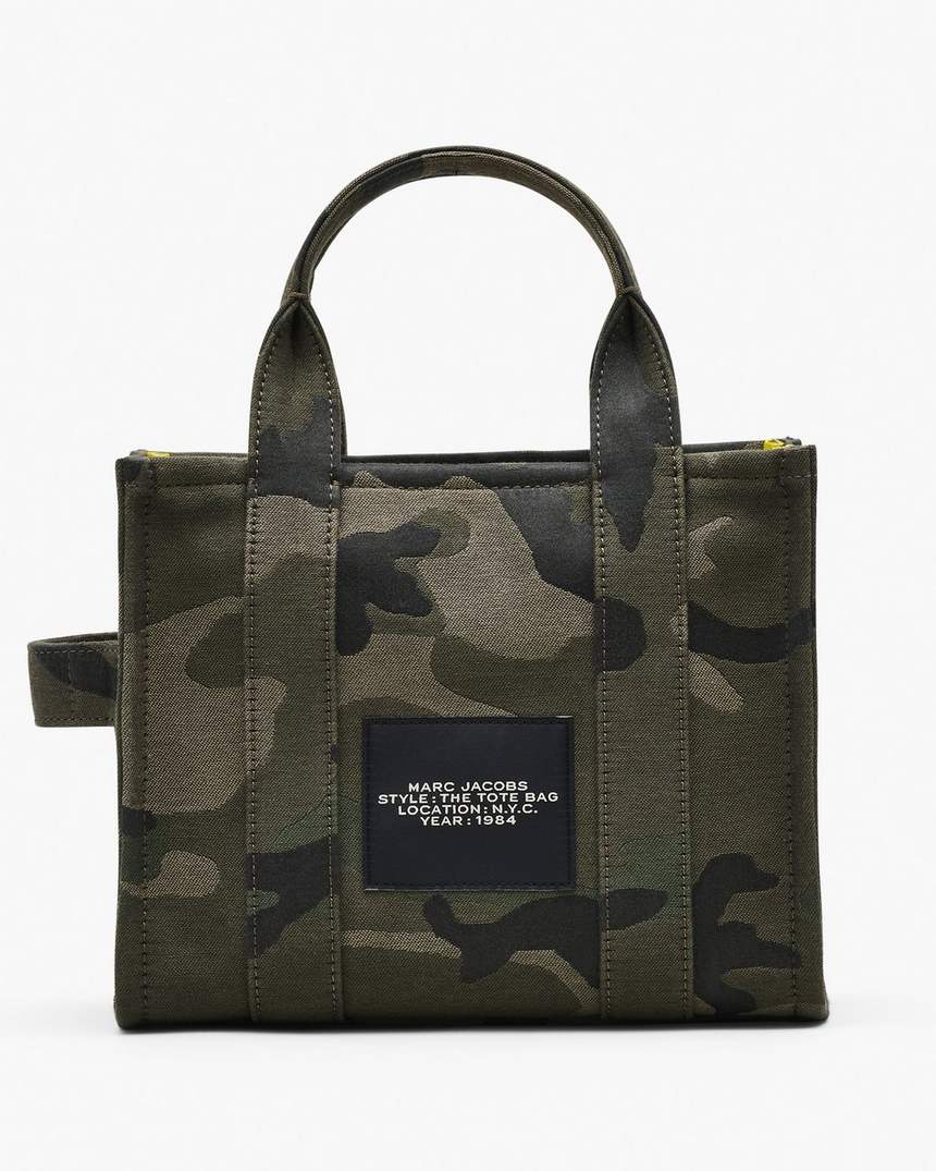 de camo jacquard kleine tote bag