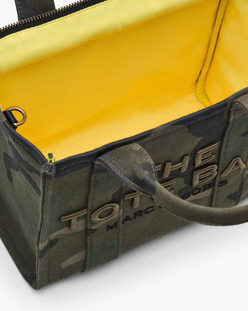 de camo jacquard kleine tote bag