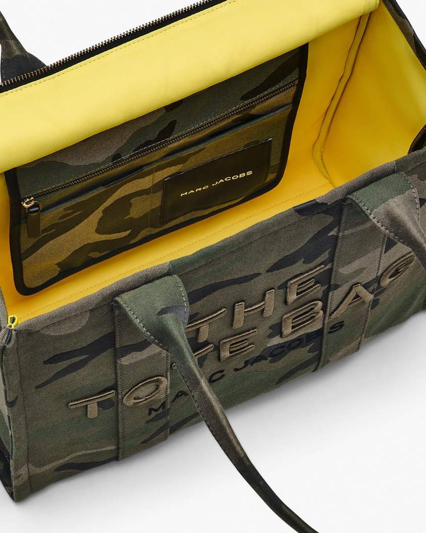 de grote draagtas met camouflagejacquardprint