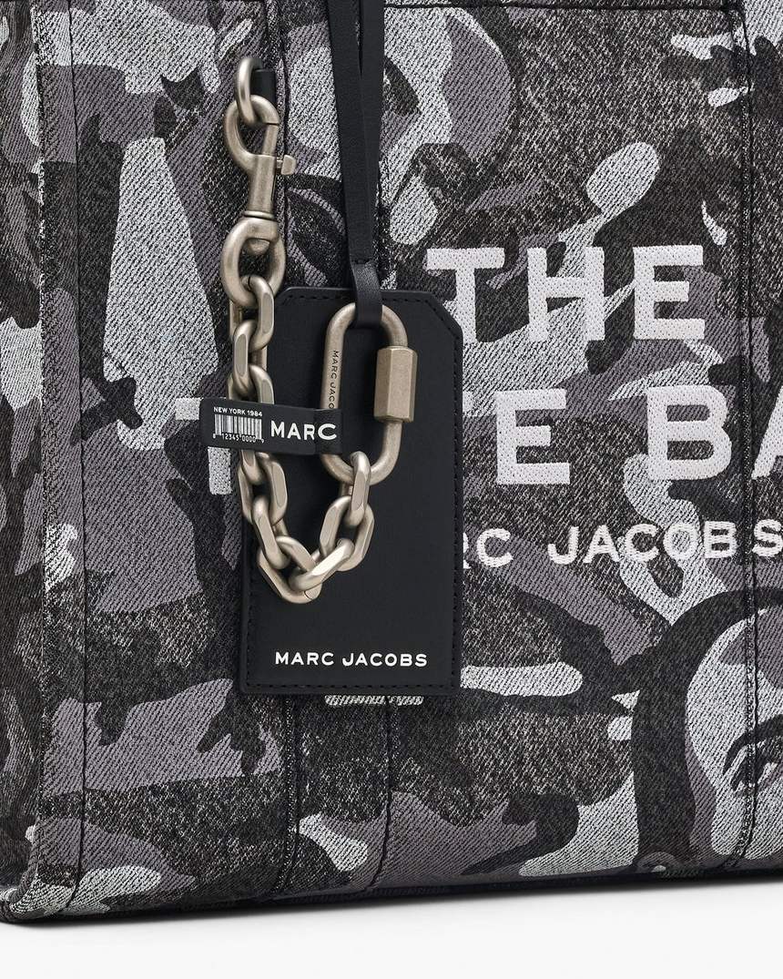 de marc camo denim medium tote bag