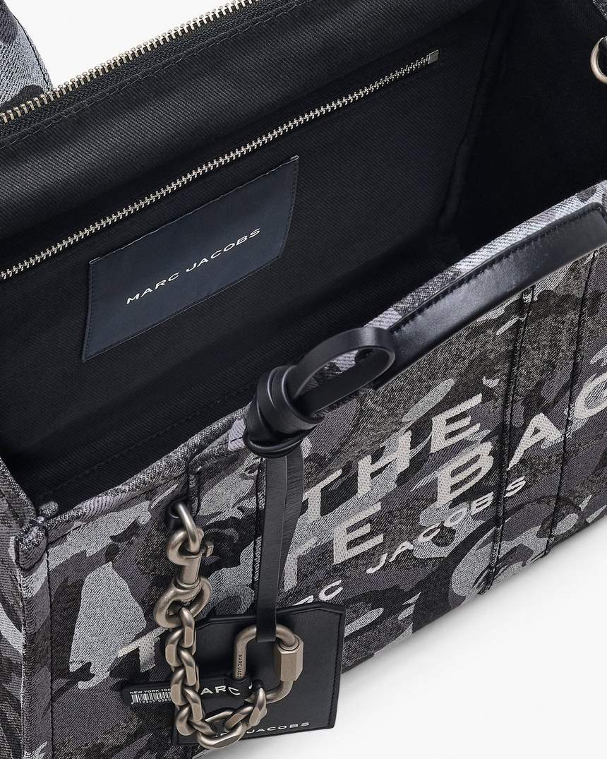 de marc camo denim medium tote bag