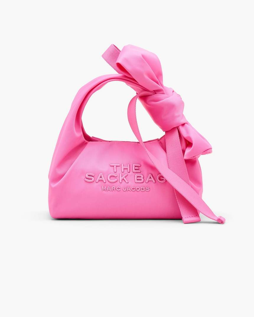 de bow nylon mini sack bag