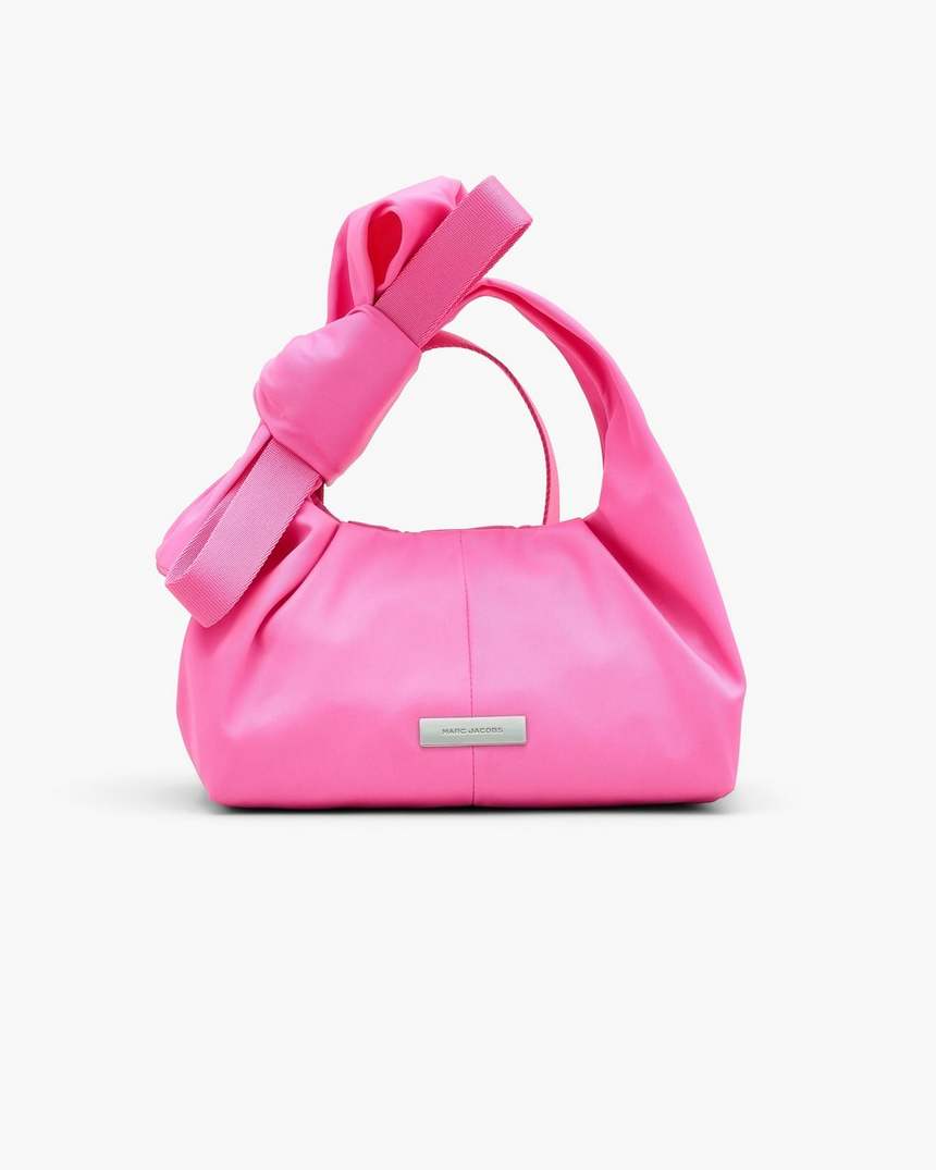 de bow nylon mini sack bag