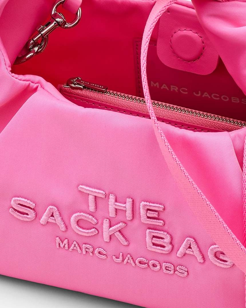 de bow nylon mini sack bag